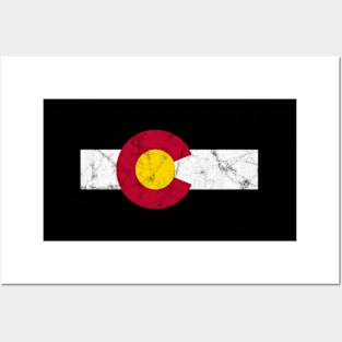 Colorado Flag Distressed Posters and Art